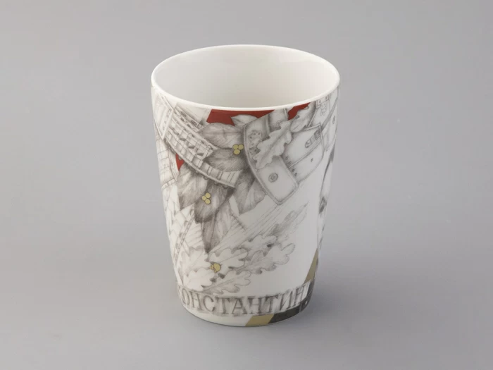 Бокал с блюдцем в подарочной упаковке, форма Гранд, рисунок Маршалы победы Константин Рокоссовский, арт. 81.33244.00.1, 