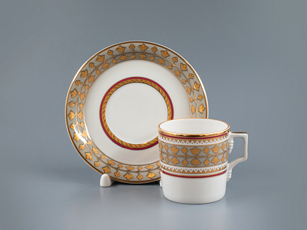 Чашка с блюдцем кофейная 160 мл.,  форма Гербовая,  рисунок Бельведер, арт. 81.28342.00.1