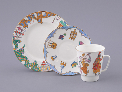 Трехпредметный комплект 165 мл форма Майская рисунок Балет Шахерезада, арт. 81.17663.00.1