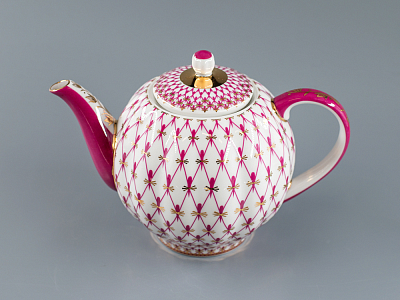 Чайник заварочный форма Тюльпан рисунок Сетка-Блюз 2 арт. 80.86209.00.1