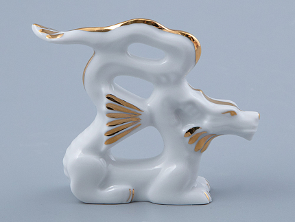 Скульптура Дракон изящный N2 Золотой арт. 82.45133.00.1