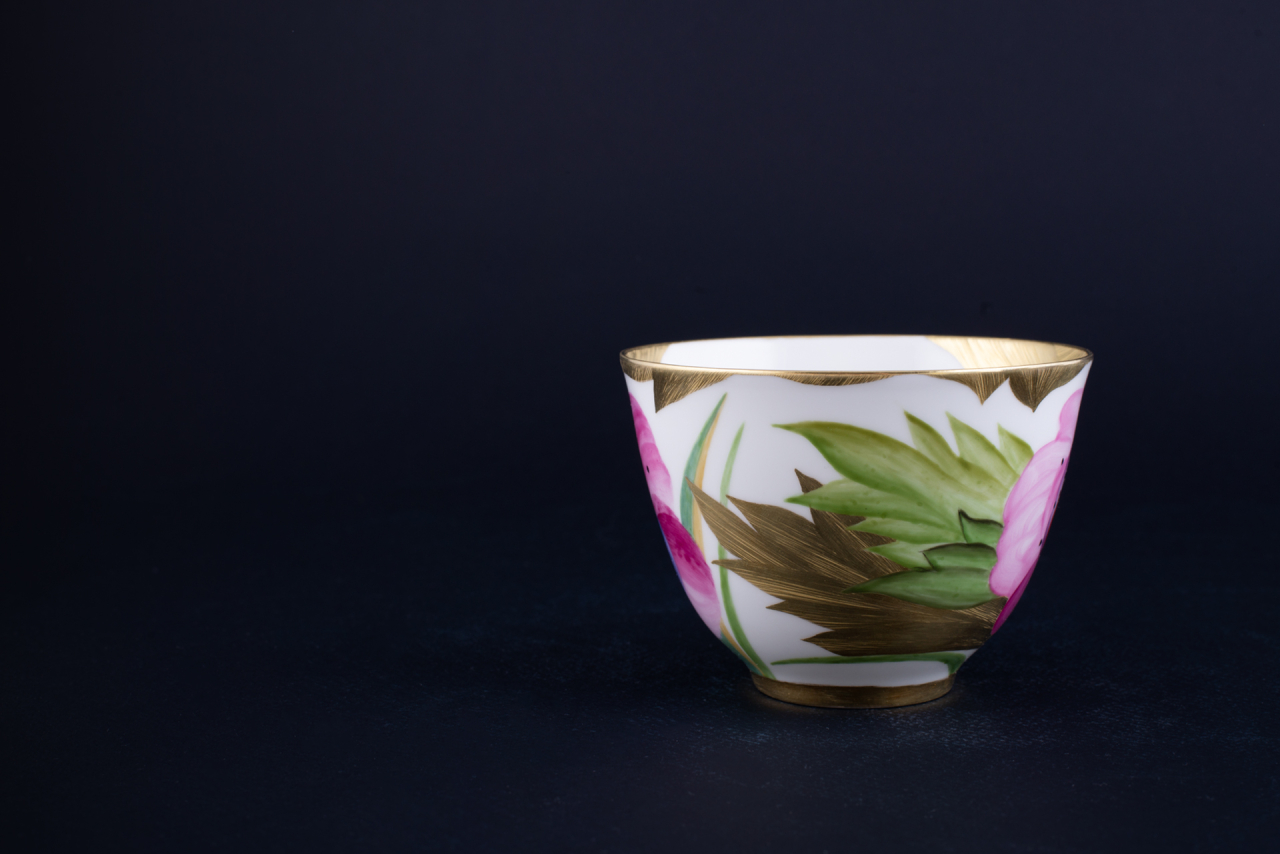 Чашка чайная Розовый Мак на форме Весенняя, арт 60.14703.00.1, 