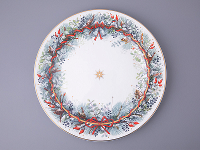 Блюдо круглое 320 мм форма Стандартная рисунок Календа арт. 80.35717.00.1