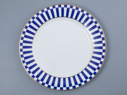 Тарелка плоская 270 мм, форма Стандартная-2, рисунок Да и нет Синий, арт. 80.44732.00.1, 