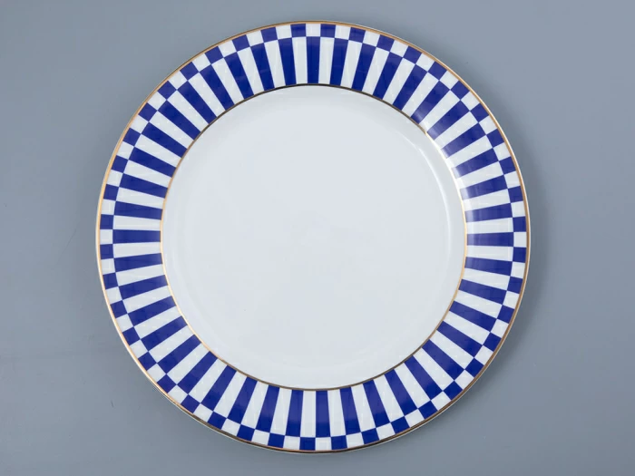 Тарелка плоская 270 мм, форма Стандартная-2, рисунок Да и нет Синий, арт. 80.44732.00.1, 