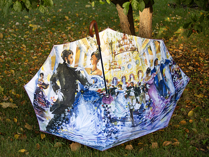 Зонт-трость рисунок Бал Пушкинских героев Сиреневый арт. 41.00188.02