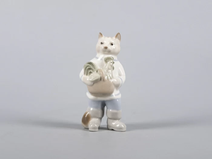 Скульптура  Кот с петушком Друзья арт. 82.43057.00.1, 