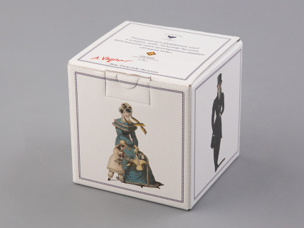 Подарочный набор сахарница форма Гербовая рисунок Modes de Paris (Мода Парижа) (терракот) арт. 81.26408.00.1, 