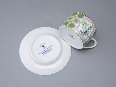 Чашка с блюдцем 250 мл в подарочной упаковке форма Соло рисунок Можжевельник ароматный, арт. 81.33953.00.1