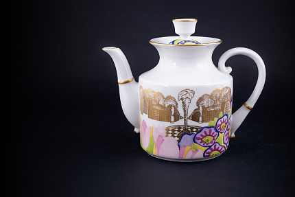 Сервиз чайный 5 предметов на 2 персоны, Город золотой, форма Банкетная, арт 61.21021.00.1