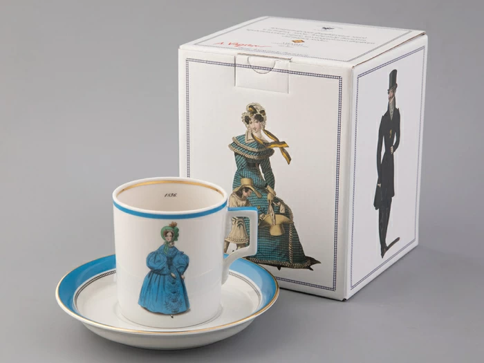 Чашка с блюдцем чайная 220 мл форма Гербовая рисунок Modes de Paris 1836 арт. 81.25417.00.1, 