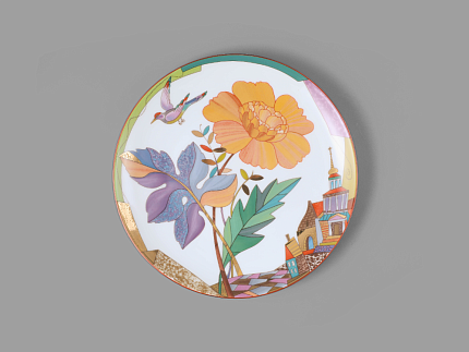 Декоративная тарелка 275 мм форма Эллипс рисунок Знойное лето арт. 80.83758.00.1