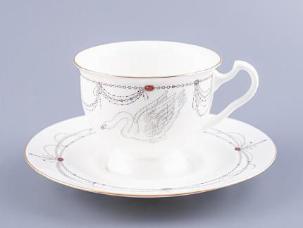 Чашка с блюдцем чайная Айседора Волшебное лебединое озеро - 1 арт. 81.26471.00.1