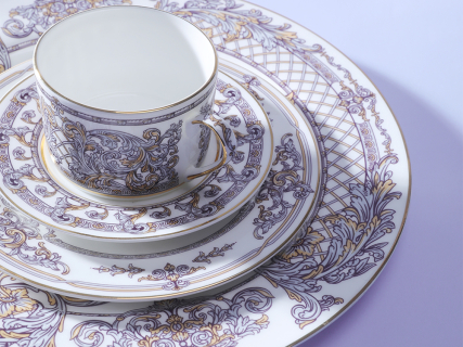 Чашка с блюдцем 300 мл в подарочной упаковке форма Идиллия рисунок Барокко, арт. 81.34917.00.1, 