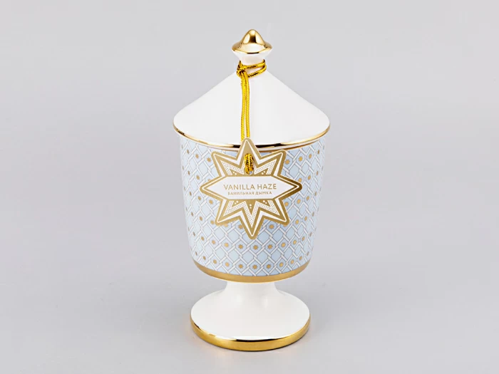 Подарочный Набор Свеча ароматическая рисунок Азур 2 аромат Ванильная дымка, арт. 81.30075.00.1, 