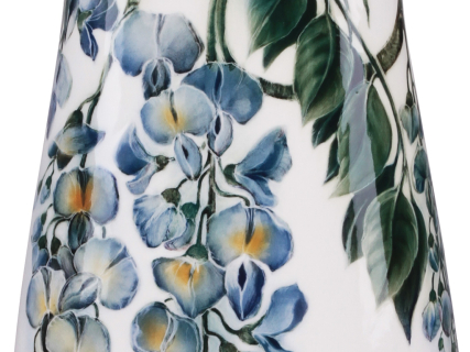 Ваза форма Первоцвет рисунок Голубая Глициния арт. 80.88201.00.1, 