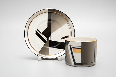 Чашка с блюдцем чайная форма Баланс рисунок Проект 1 арт. 81.28761.00.1