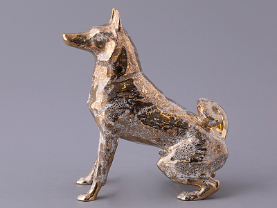 Скульптура форма Лайка, рисунок Золото, арт 82.97488.00.1