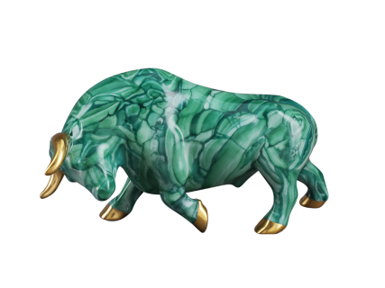 Скульптура Коррида бык Малахитовый, арт. 82.36585.00.1, 