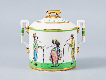 Сервиз чайный форма Гербовая рисунок Крысята-воришки, 2 персоны 7 предметов, арт. 81.16587.00.1