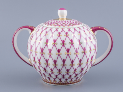 Сахарница форма Тюльпан рисунок Сетка-Блюз арт. 80.86208.00.1, 