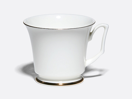 Чашка с блюдцем чайная 210 мл форма Юлия рисунок Золотая лента арт. 81.23998.00.1