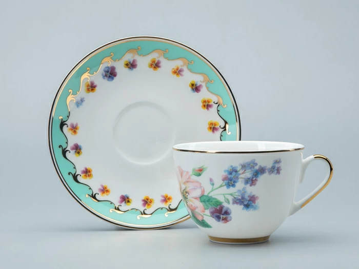 Сервиз чайный форма Весенняя 2 рисунок Улыбка флоры,  6 персон 20 предметов, арт. 81.30750.00.1, 