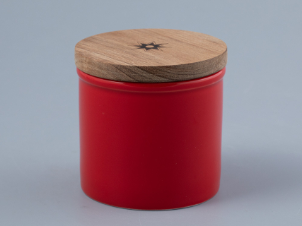 Набор банок  с деревянной крышкой ( 3 предм. малого размера) форма Стандартная рисунок Календа арт. 42.00041.00.1, 
