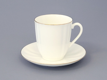 Чашка с блюдцем кофейная 176 мл, форма Ветерок, рисунок Золотой кантик арт. 81.13630.00.1, 