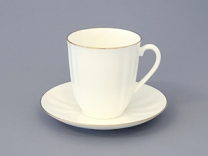 Чашка с блюдцем кофейная 176 мл, форма Ветерок, рисунок Золотой кантик арт. 81.13630.00.1, 
