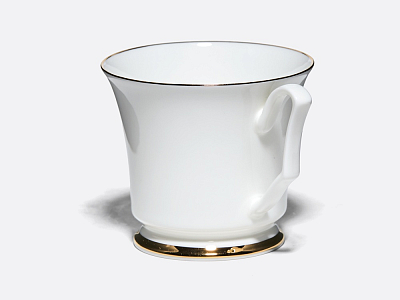 Чашка с блюдцем кофейная 145 мл.,  форма Юлия,  рисунок Золотая лента арт. 81.17853.00.1