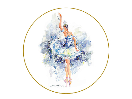 Тарелка декоративная 195 мм форма Эллипс рисунок Фея нежности арт. 80.86804.00.1