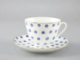 Чашка с блюдцем чайная форма Весенняя рисунок Polka dot арт. 81.28727.00.1, 