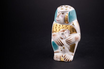 Скульптура Павиан с детенышем, рисунок Звездопад, арт 62.09267.00.1