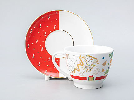 Чашка с блюдцем форма Вега рисунок Принц Щелкунчик, арт. 81.29969.00.1