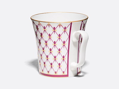 Бокал с блюдцем форма Ленинградский рисунок Сетка-Блюз 2 арт. 81.24769.00.1