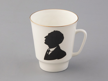 Чашка с блюдцем 165 мл форма Майская рисунок Русские писатели Блок, арт. 81.33298.00.1