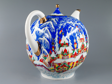 Комплект чайников форма Новгородский рисунок Зимняя сказка арт. 81.13998.00.1