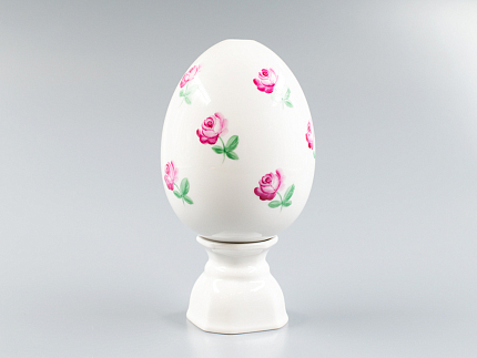 Яйцо пасхальное на подставке, рисунок Цветы, арт 80.91303.00.1