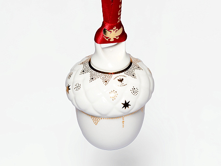 Елочная игрушка в подарочной упаковке, форма Желудь, рисунок Позолоченный, арт. 81.33932.00.1