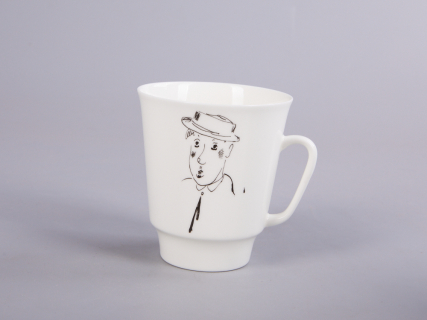 Чашка с блюдцем 165 мл форма Майская рисунок Автопортрет Юрия Никулина, арт. 81.30604.00.1, 