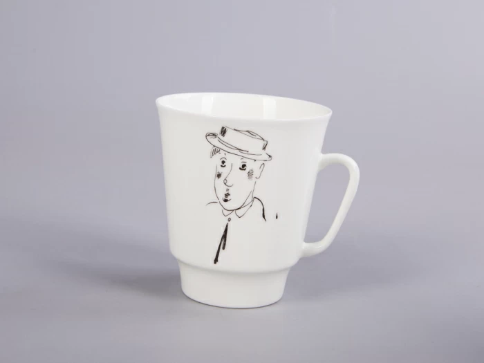 Чашка с блюдцем 165 мл форма Майская рисунок Автопортрет Юрия Никулина, арт. 81.30604.00.1, 