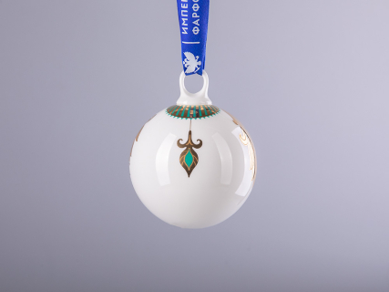 Подарочный набор из 3 елочных шаров форма Шар с петелькой 80 мм рисунок Рождественские узоры арт. 81.30683.00.1, 