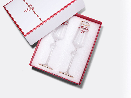 Набор из 2-х бокалов для шампанского 250 мл, в подарочной упаковке, рисунок Календа арт 14.11462.07