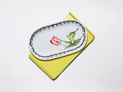 Блюдо овальное 295 мм, в подарочной упаковке, форма Юлиана, рисунок Волшебный сад XIV, арт. 81.34198.00.1