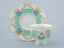Чашка с блюдцем чайная 240 мл форма Айседора рисунок Аквамарин арт. 81.30907.00.1, 