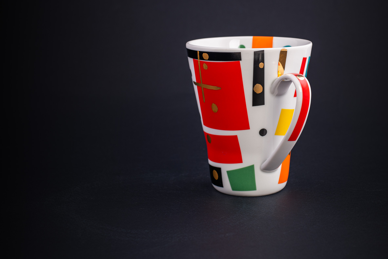 Сервиз чайный 4 предмета на 2 персоны, форма Колокол, рисунок Мой супрематизм арт 45.09799.00.1, 