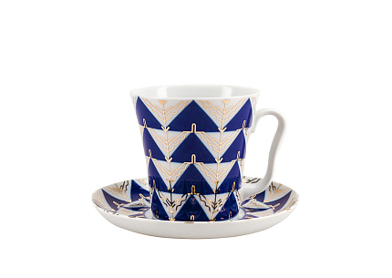 Бокал с блюдцем форма Ленинградский рисунок Калевала, арт. 81.27207.00.1