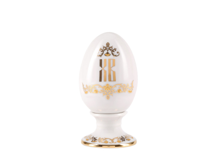 Яйцо пасхальное на подставке форма Нева рисунок ХВ (вензель) арт. 80.99313.00.1, 