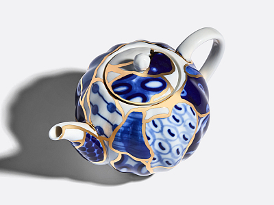 Чайник заварной форма Тюльпан рисунок Байкал, арт. 80.37280.00.1